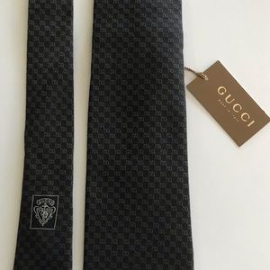 Gucci New Micro GG Logo Silk Tie